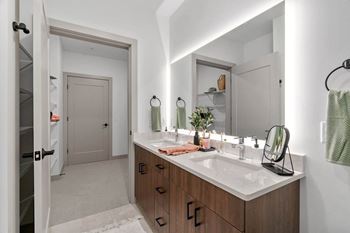 Bathroom with extra storage space